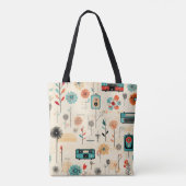 Vintages Muster für Blumen und Kamera (2) Tasche (Rückseite)