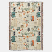 Vintages Muster für Blumen und Kamera (6) Decke (Vorderseite Vertikal)