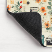 Vintages Muster für Blumen und Kamera (6) Mousepad (Ecke)