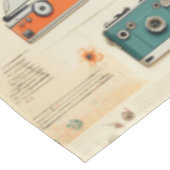 Vintages Muster für Blumen und Kamera (6) Tischdecke (Schrägansicht)