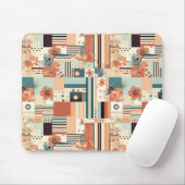 Vintages Muster für Blumen und Kameras (4) Mousepad (Mit Mouse)