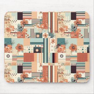 Vintages Muster für Blumen und Kameras (4) Mousepad