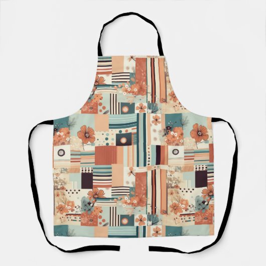 Vintages Muster für Blumen und Kameras (4) Schürze (Vorderseite)