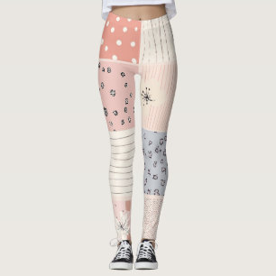 Vintages Muster für Blumenmuster - Pastell (10) Leggings