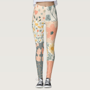 Vintages Muster für Blumenmuster - Pastell (11) Leggings