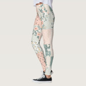 Vintages Muster für Blumenmuster - Pastell (1) Leggings (Links)