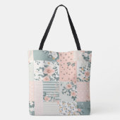 Vintages Muster für Blumenmuster - Pastell (1) Tasche (Rückseite)