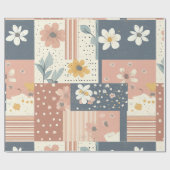 Vintages Muster für Blumenmuster - Pastell (2) Geschenkpapier (Flach)