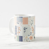 Vintages Muster für Blumenmuster - Pastell (4) Kaffeetasse (Vorderseite Links)