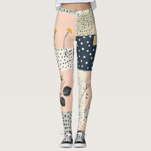 Vintages Muster für Blumenmuster - Pastell (5) Leggings