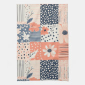Vintages Muster für Blumenmuster - Pastell (7) Geschirrtuch (Vertikal)