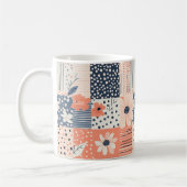 Vintages Muster für Blumenmuster - Pastell (7) Kaffeetasse (Links)
