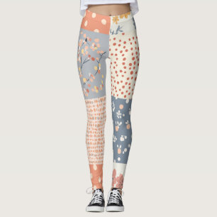 Vintages Muster für Blumenmuster - Pastell (9) Leggings