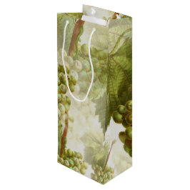 Vintages Muster für grüne Trauben und Blätter Geschenktüte Für Weinflaschen