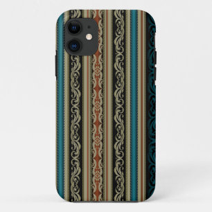 Vintages Muster für klassische europäische Streife iPhone 11 Hülle