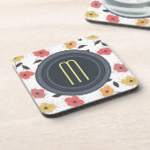 Vintages Muster für Korallen und Lemon Untersetzer (Linke Seite)