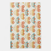 Vintages Muster für mehrfarbige Autos Geschirrtuch (Vertikal)