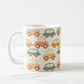 Vintages Muster für mehrfarbige Autos Kaffeetasse (Links)