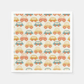 Vintages Muster für mehrfarbige Autos Serviette (Vorderseite)