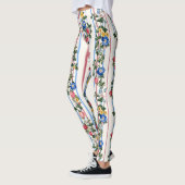Vintages Muster für vertikale Erdbeeren Leggings (Links)