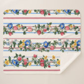 Vintages Muster für vertikale Erdbeeren Sherpadecke (Vorderseite (Horizontal))