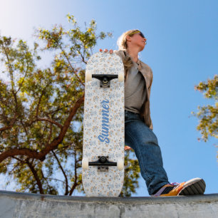 Vintages Muster für Wildblume Skateboard
