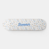 Vintages Muster für Wildblume Skateboard (Horizontal)