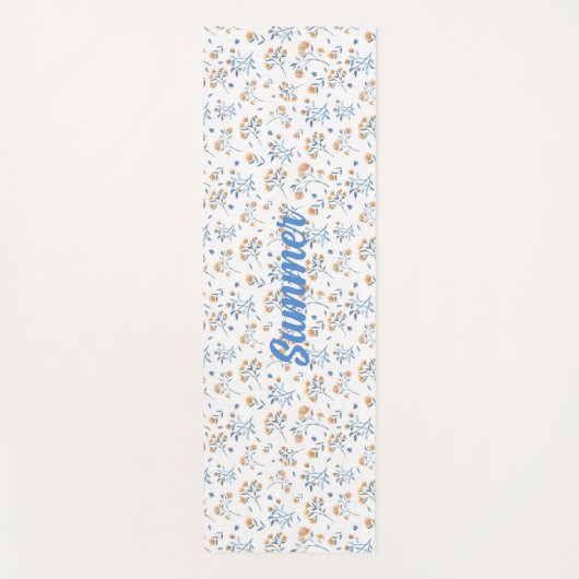 Vintages Muster für Wildblume Yogamatte (Vorderseite)