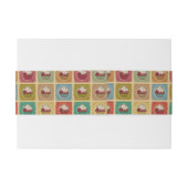 Vintages Muster gemacht von den kleinen Kuchen Einladungsbanderole (Rückseitenbeispiel)