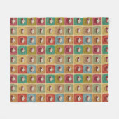 Vintages Muster gemacht von den kleinen Kuchen Fleecedecke (Vorderseite (Horizontal))