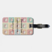 Vintages Muster gemacht von den kleinen Kuchen Gepäckanhänger (Rückseite horizontal)