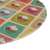 Vintages Muster gemacht von den kleinen Kuchen Schneidebrett (Ecke)