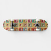 Vintages Muster gemacht von den kleinen Kuchen Skateboard (Horizontal)