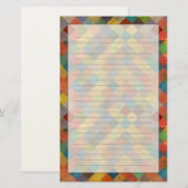 Vintages Muster. Geometrisch Briefpapier (Vorne/Hinten)