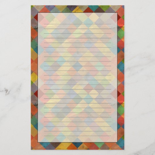 Vintages Muster. Geometrisch Briefpapier (Vorderseite)