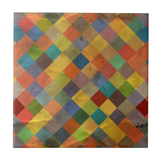 Vintages Muster. Geometrisch. Fliese (Vorderseite)