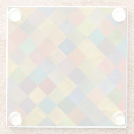 Vintages Muster. Geometrisch. Glasuntersetzer (Rückseite)