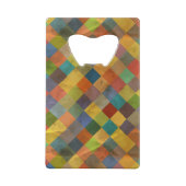 Vintages Muster. Geometrisch Kreditkarten Flaschenöffner (Rückseite)