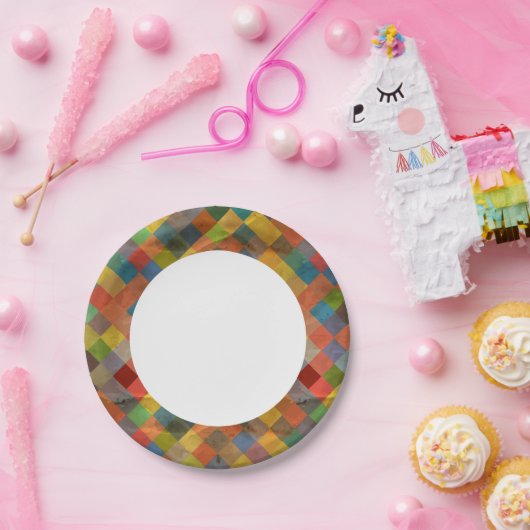 Vintages Muster. Geometrisch. Pappteller (Party)