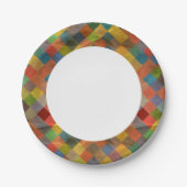 Vintages Muster. Geometrisch. Pappteller (Vorderseite)