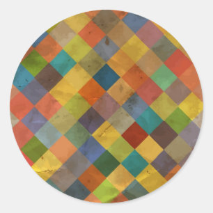 Vintages Muster. Geometrisch. Runder Aufkleber