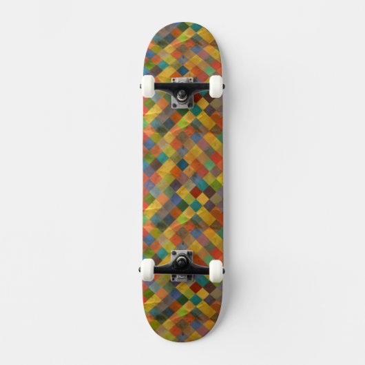 Vintages Muster. Geometrisch Skateboard (Vorderseite)