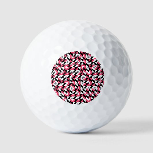 Vintages Muster: Geometrisches Abstraktes Muster Golfball (Vorderseite)