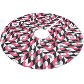 Vintages Muster: Geometrisches Abstraktes Muster Polyester Weihnachtsbaumdecke (Schrägansicht)