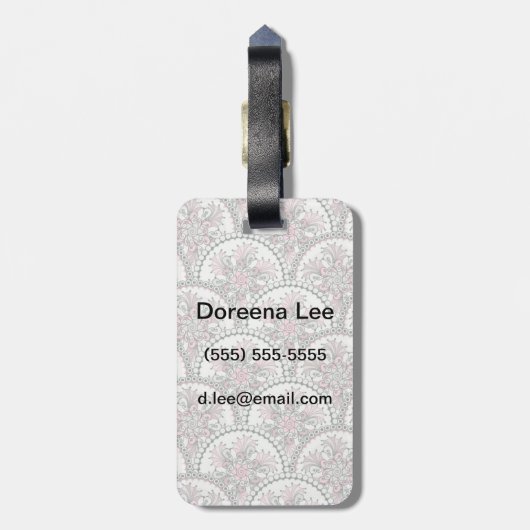 Vintages Muster Gepäckanhänger (Rückseite vertikal)