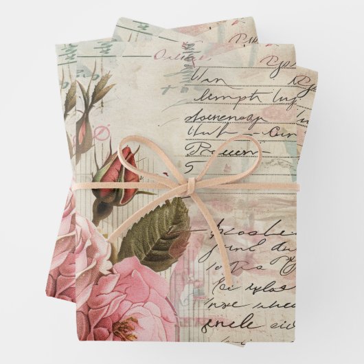 Vintages Muster Geschenkpapier Set (Beispiel)