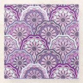 Vintages Muster Glasuntersetzer (Vorderseite)