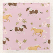 Vintages Muster Glasuntersetzer (Vorderseite)