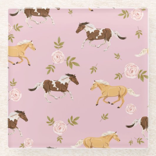 Vintages Muster Glasuntersetzer (Vorderseite)