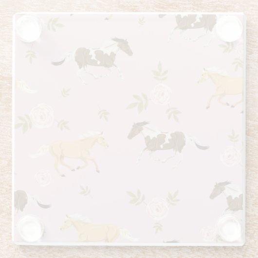 Vintages Muster Glasuntersetzer (Rückseite)